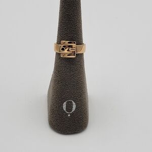 Modern rose gold Micheal Kors Belt Band Ring Size 6